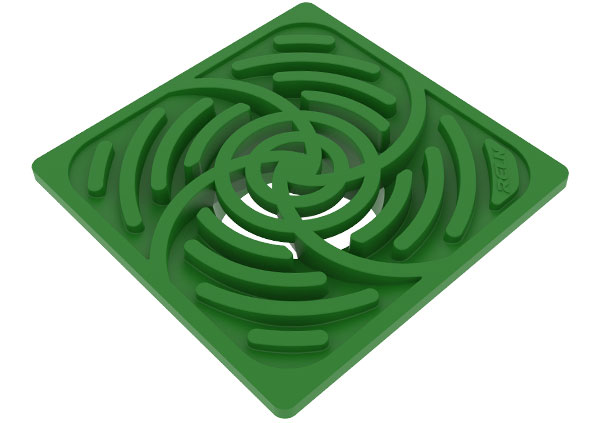 Load image into Gallery viewer, 6in Square Green Grate - fits 3in & 4in
