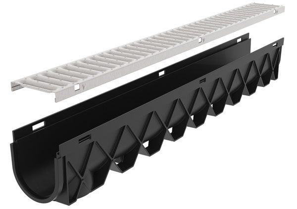 Load image into Gallery viewer, Storm Drain 40in w Galvanized Steel Grate