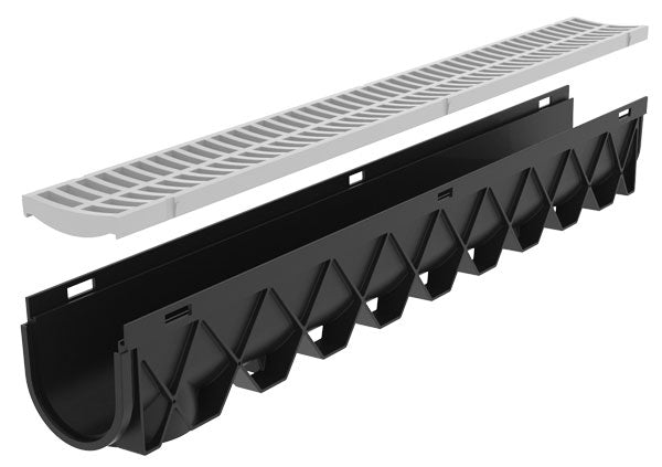 Load image into Gallery viewer, Storm Drain 40in w Portland Grey Plastic Grate