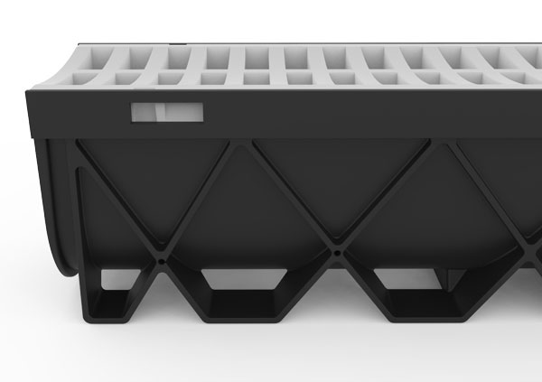 Load image into Gallery viewer, Storm Drain 40in w Portland Grey Plastic Grate