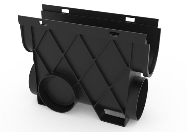 Load image into Gallery viewer, Storm Drain Inline Pit Complete with Portland Grey Grate