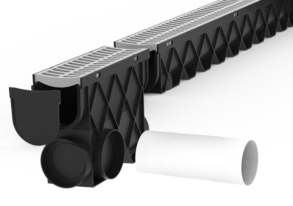 Load image into Gallery viewer, Storm Drain Inline Pit Complete with Portland Grey Grate