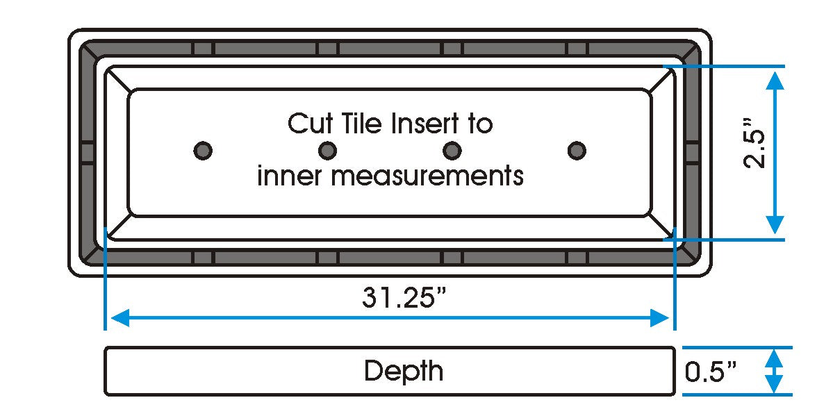 Load image into Gallery viewer, 32" Shower Drain with Tile Insert Stainless Steel Grate