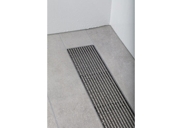 Load image into Gallery viewer, 32" Shower Drain with Linear Stainless Steel Grate