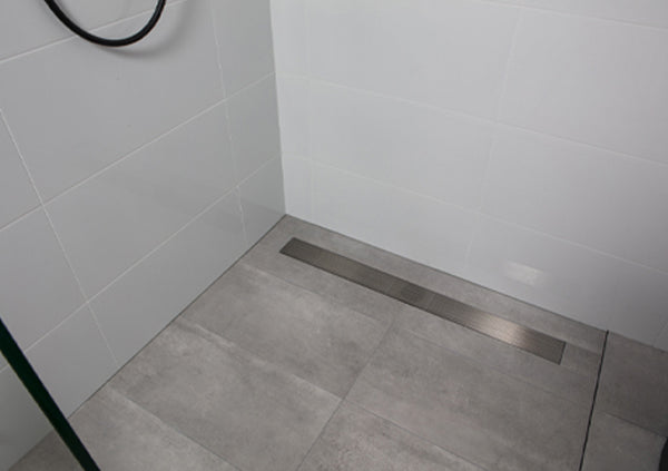 Load image into Gallery viewer, 32" Shower Drain with Linear Stainless Steel Grate