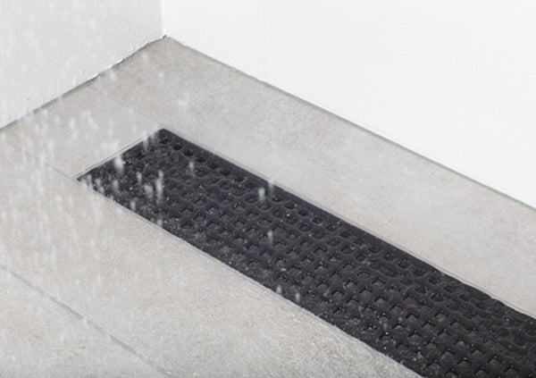 Load image into Gallery viewer, 32" Shower Drain with Square Matte Black Grate