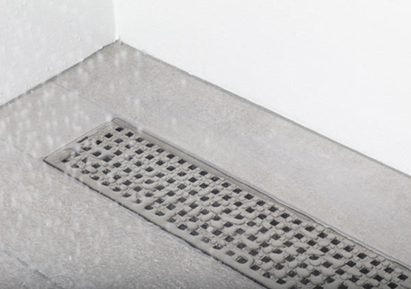 Load image into Gallery viewer, 32" Shower Drain with Square Stainless Steel Grate