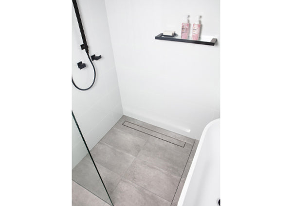 Load image into Gallery viewer, 32" Shower Drain with Tile Insert Stainless Steel Grate