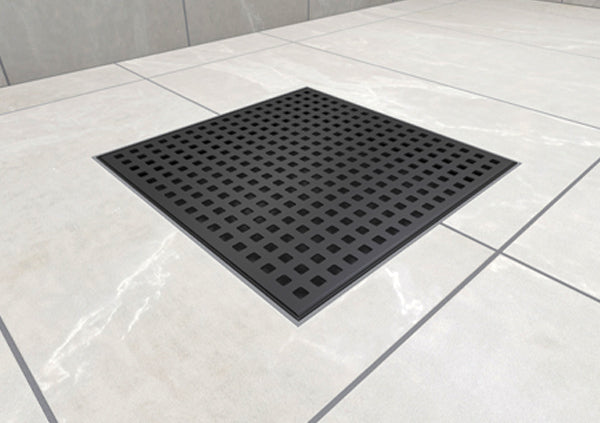 HEATGENE HB-FDN6MB Tile-In Shower Drain Finish: Matt Black