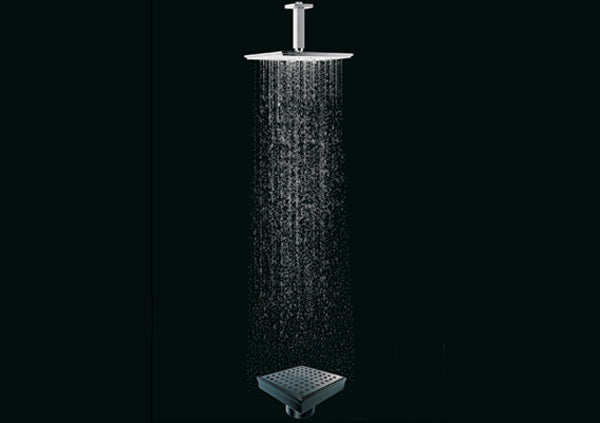 Load image into Gallery viewer, 6x6 Shower Drain with Square Matte Black Grate