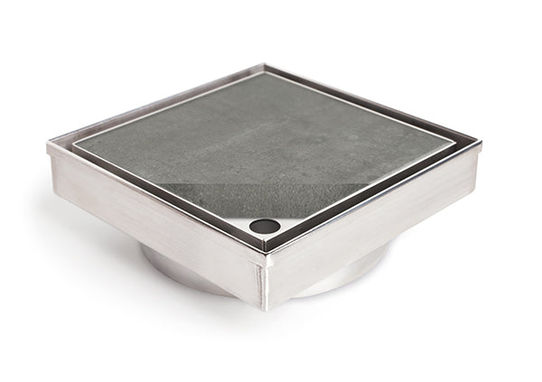 Load image into Gallery viewer, 6x6 Shower Drain with Tile Insert Stainless Steel Grate