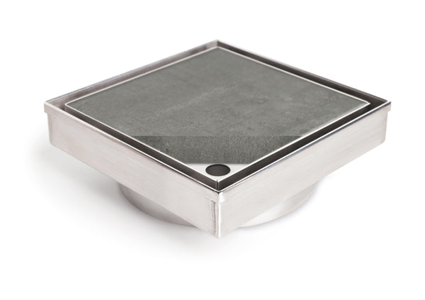 Load image into Gallery viewer, 8x8 Shower Drain with Tile Insert Stainless Steel Grate