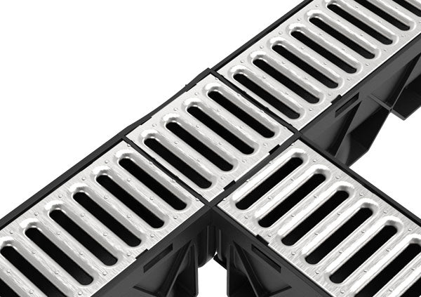 Load image into Gallery viewer, Storm Drain 4 Way Adapter Complete with Galvanized Grate