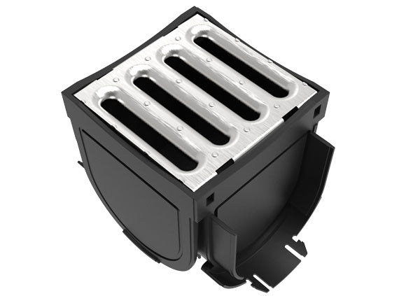 Load image into Gallery viewer, Storm Drain 4 Way Adapter Complete with Galvanized Grate