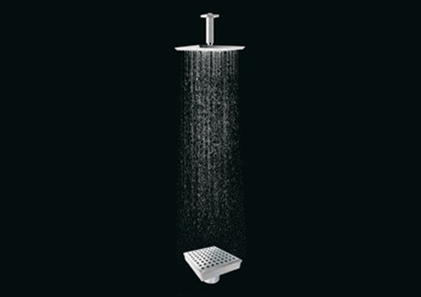 Load image into Gallery viewer, 4x4 Shower Drain with Square Stainless Steel Grate